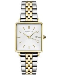 ROSEFIELD - Boxy Ladies Duotone Watch With Sunray Dial - Lyst