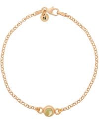 Nellou Jewellery - Peridot Birthstone Gem Dot Bracelet Plated Sterling- August - Lyst
