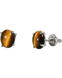 Onia - Tiger's Eye Studs - Lyst