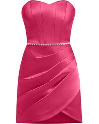 Tia Dorraine - A Touch Of Glamour Crystal Belt Mini Dress - Lyst