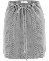 Peraluna - Cable Knit Cashmere Blend Knitwear Mini Skirt - Lyst