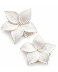 Yeva Sebastia - Handmade Satin Lily Bridal Hair Comb - Lyst