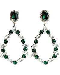 Laura Gray - Emerald Crystal Chandelier Earrings - Lyst