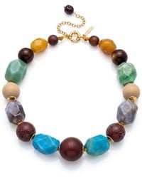 Jaredjamin - Kiva Multi-Stone & Wood Statement Collar Necklace - Lyst