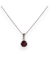 Belinda Jewelz - Garnet Birthstone Charm Necklace - Lyst