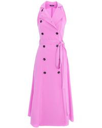 AVENUE No.29 - Viscose Midi Trench Dress - Lyst