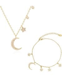 Luna Charles - Moon & Star Charm Gift Set - Lyst