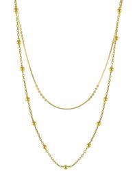 Spero London - Beaded Chains Sterling Layering Necklace Set - Lyst