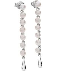Lucy Quartermaine - Solid Sterling Royal Pearl Drop Earrings - Lyst