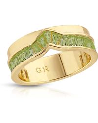 Glamrocks Jewelry - Peak Baguette Band Ring - Lyst