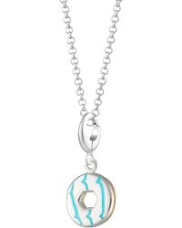 Lily Charmed - Sterling Party Ring Charm Necklace With Enamel - Lyst