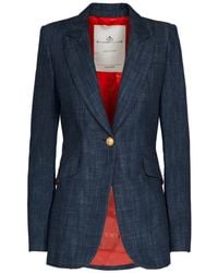 The Extreme Collection - Fitted Denim Blazer With Buttons - Lyst