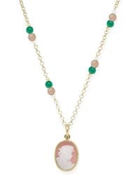Vintouch Italy - Little Lovelies-Plated Cameo Necklace - Lyst
