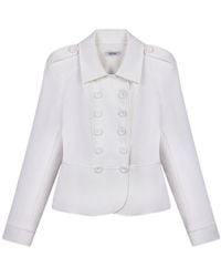 Nocturne - Double Breasted Epaulette Jacket - Lyst