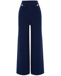 Peraluna - Marlene Trouser Button Detailed Knit Pants - Lyst