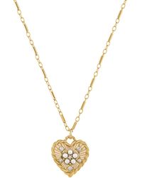 Olivia Le - Bella Heart Pearl Necklace - Lyst