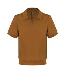 DAVID WEJ - Enzo Cotton V-Neck Polo - Lyst