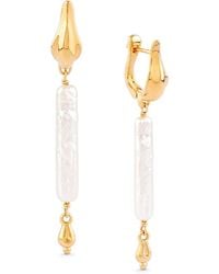 Astor & Orion - Artemis Rectangular Pearl Statement Earrings - Lyst