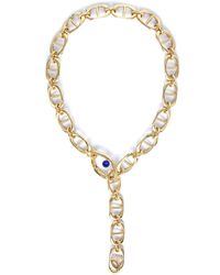 CAPSULE ELEVEN - Chunky Chain Eye Necklace Lapis Lazuli Crystal - Lyst