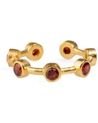 Ebru Jewelry - Minimalist Ruby Stone & Stackable Adjustable Ring - Lyst