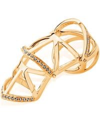 Lucy Quartermaine - Art Deco Armour Ring Vermeil - Lyst