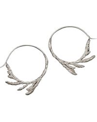 Zula Jewelry + Design - Sacred Cedar Hoop Earrings Sterling - Lyst