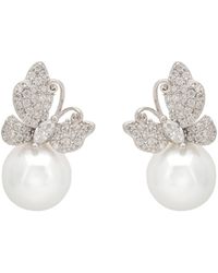 LÁTELITA London - Butterfly Drop Earrings Pearl - Lyst