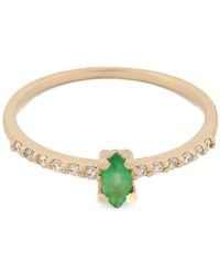 Ebru Jewelry - Balance Emerald Diamond Band Ring - Lyst