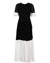 Rose & Nancy - Saphi & Pindot Spot Midi Dress - Lyst