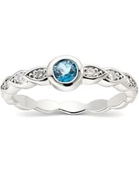 Kylie Harper - Genuine Topaz & Diamond Band Ring - Lyst