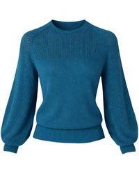 SACHA DRAKE - Long Sleeve Ripple Knit Top - Lyst