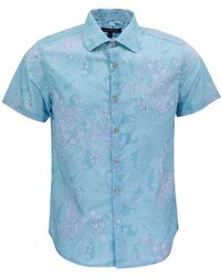 lords of harlech - Scott Paisley Explosion Printed Button Up Shirt - Lyst
