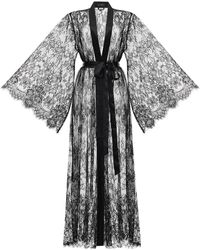 KÂfemme - Sheer Lace Sexy Kimono Robe - Lyst