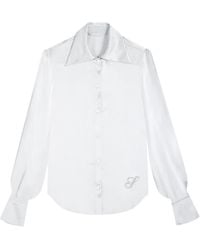 Silkinc - Wide Collar Silk Shirt - Lyst