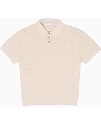 FELLA SWIM - Neutrals Lionel Creme Knitted Polo - Lyst
