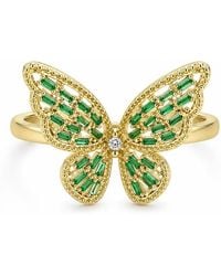 Angel Barocco - Zirconia Butterfly Statement Ring - Lyst