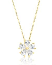 SHYMI - Prong-Set Flower Necklace - Lyst