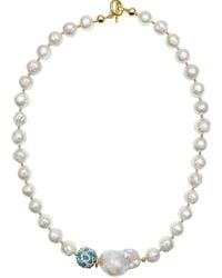 Farra - Freshwater Pearls With Baroque Pearls & Short Necklace - Lyst