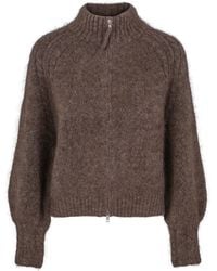 tirillm - Mathea Lace Knitted Mohair Cardigan With Zipper - Lyst