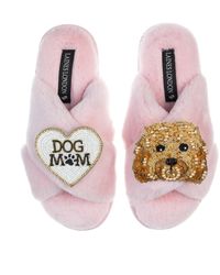 Laines London - Classic Laines Slippers With Enki-Doo The Cockapoo & Dog Mum Mom Brooches - Lyst