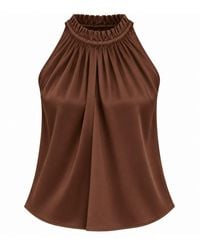 Dobby Colouring In Luella Fashion Maria Dobby Fabric Top in Blue | Lyst