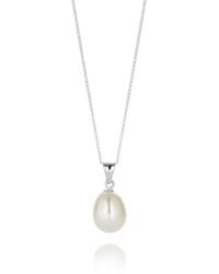 Nellou Jewellery - Ellen Pearl Drop Necklace - Lyst