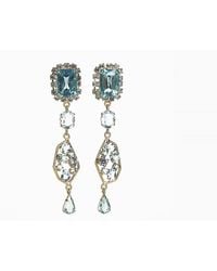 Addicted - Nuvole Di Cristallo Earrings With Light Crystals Plated - Lyst