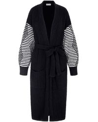 Cara & The Sky - Becca Mono Sleeve Belted Long Cardigan - Lyst