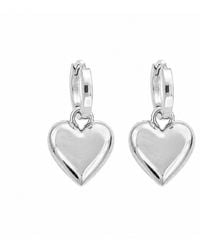 Cier - Huggie Heart Drop Earrings - Lyst