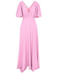 ROSERRY - Florence Maxi Dress With Butterfly Sleeves In Pink - Lyst