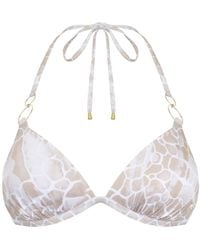 Sophia Alexia - Neutrals Sand Pebbles Tahiti Triangle Bikini Top - Lyst