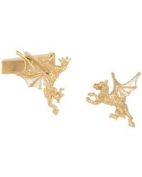 Simon Kemp Jewellers - Dragon Cufflinks Eighteen Carat On Sterling - Lyst
