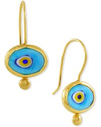 Ottoman Hands - Alara Evil Eye Drop Earrings - Lyst