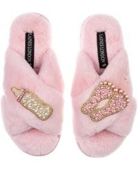Laines London - Classic Laines Slippers With New Baby Girl Brooches - Lyst